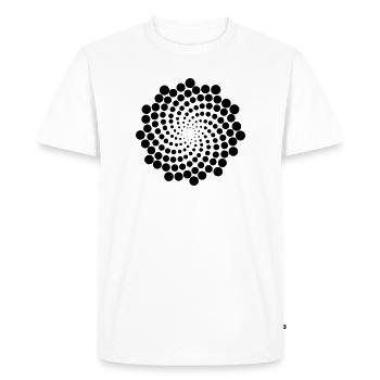 Spirale de point de tourbillon - T-shirt Premium bio Homme - blanc - Devant - Nico (187cm)