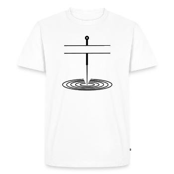 Bannière de nom de logo d’acupuncture - T-shirt Premium bio Homme - blanc - Devant - Nico (187cm)