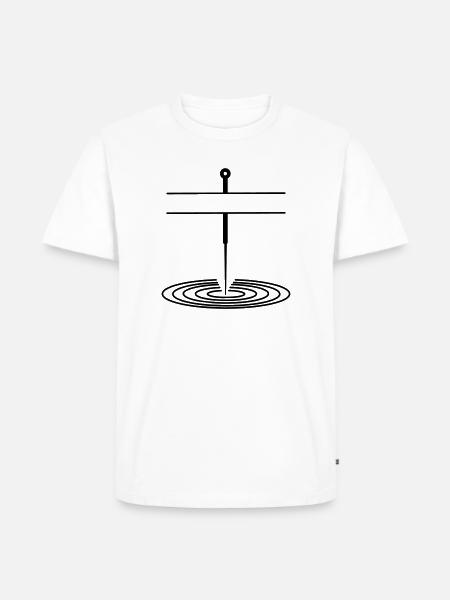 Agopuntura Logo Nome Banner - Maglietta ecologica premium da uomo - bianco