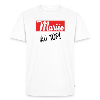 FUTURE MARIEE. EVJF. MARIEE. TEAM - T-shirt Premium bio Homme - blanc - Devant - Nico (187cm)