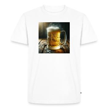 Beer mug - Men's Premium Organic T-Shirt - white - Front - Nico (187cm)