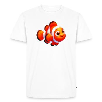 Poisson-clown - T-shirt Premium bio Homme - blanc - Devant - Nico (187cm)