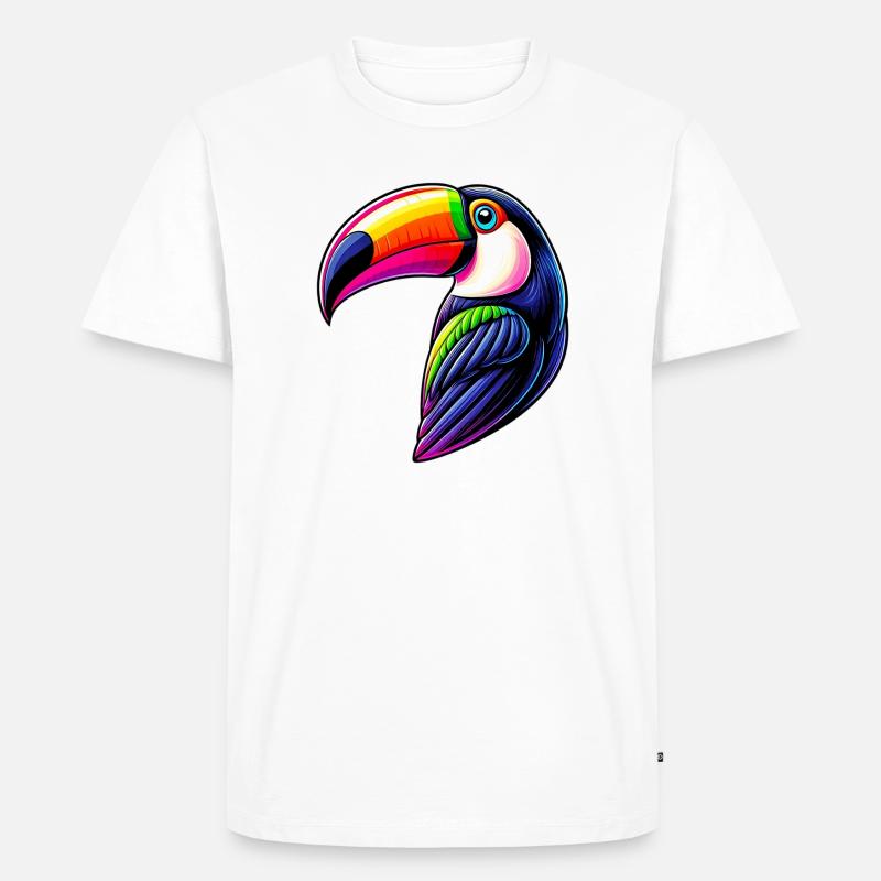 Tukan - Männer Premium Bio T-Shirt - Weiß