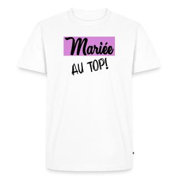 MARIEE. FUTURE MARIEE. EVJF - T-shirt Premium bio Homme - blanc - Devant - Nico (187cm)