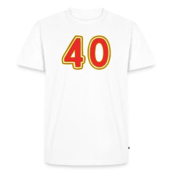 40 - T-shirt Premium bio Homme - blanc - Devant - Nico (187cm)