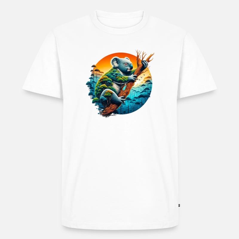 Koala - Männer Premium Bio T-Shirt - Weiß