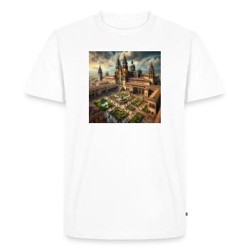 Cathédrale de Saint-Jacques-de-Compostelle - T-shirt Premium bio Homme - blanc - Devant - Nico (187cm)