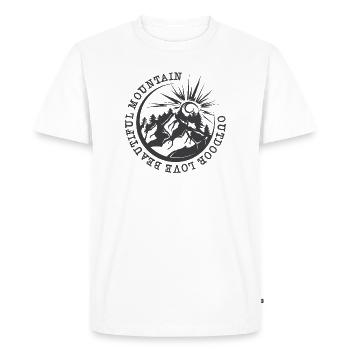 Montagnes Aventure En Plein Air Nature Illustration Graphique - T-shirt Premium bio Homme - blanc - Devant - Nico (187cm)