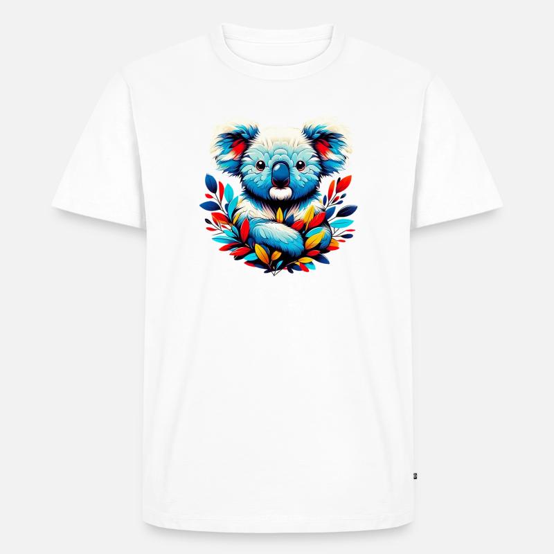 Koala - Männer Premium Bio T-Shirt - Weiß