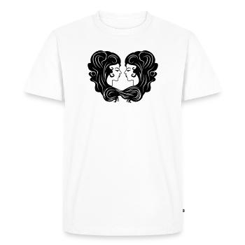 Signe du zodiaque image de signe Gémeaux - T-shirt Premium bio Homme - blanc - Devant - Nico (187cm)