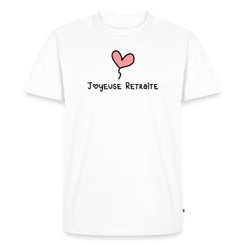Happy retirement - Men's Premium Organic T-Shirt - white - Front - Nico (187cm)