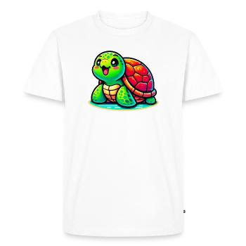 Tortue - T-shirt Premium bio Homme - blanc - Devant - Nico (187cm)