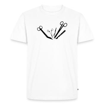 Outils d’exploitation - T-shirt Premium bio Homme - blanc - Devant - Nico (187cm)