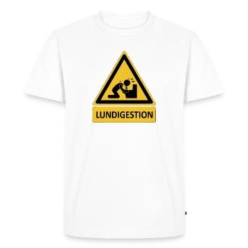 Mondaymanagement - Men's Premium Organic T-Shirt - white - Front - Nico (187cm)