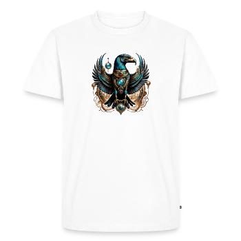 Horus, le dieu faucon. - T-shirt Premium bio Homme - blanc - Devant - Nico (187cm)