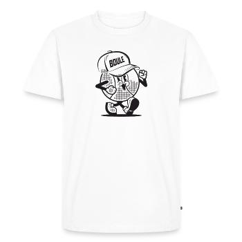 Boule de pétanque pour le Boule de pétanque Cap Boule - T-shirt Premium bio Homme - blanc - Devant - Nico (187cm)