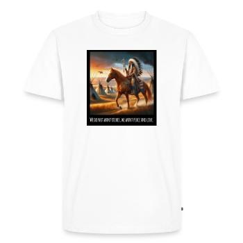 Art amérindien - T-shirt Premium bio Homme - blanc - Devant - Nico (187cm)