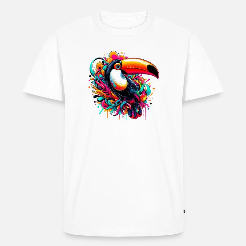 Tukan - Männer Premium Bio T-Shirt - Weiß