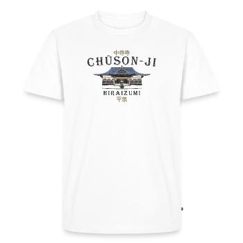 Japan Chuson-ji, Buddhist temple, Hiraizumi - Men's Premium Organic T-Shirt - white - Front - Nico (187cm)