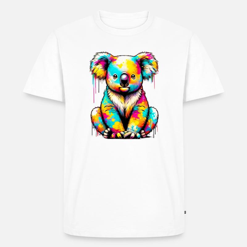 Koala - Männer Premium Bio T-Shirt - Weiß