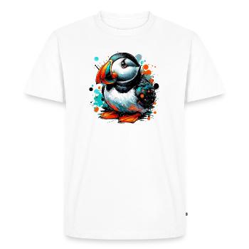 Macareux - T-shirt Premium bio Homme - blanc - Devant - Nico (187cm)