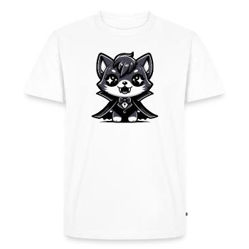 Un chaton vampire de style dessin animé - T-shirt Premium bio Homme - blanc - Devant - Nico (187cm)