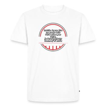 Je fais comme j'ai envie - T-shirt Premium bio Homme - blanc - Devant - Nico (187cm)