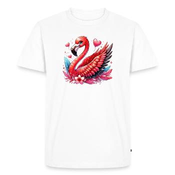Flamingo - Men's Premium Organic T-Shirt - white - Front - Nico (187cm)