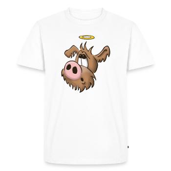 Chien plus faible12 - T-shirt Premium bio Homme - blanc - Devant - Nico (187cm)