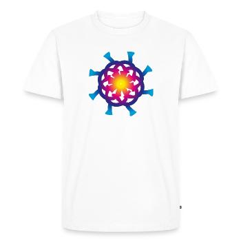 Spectral CIRCLE rainbow - Men's Premium Organic T-Shirt - white - Front - Nico (187cm)