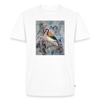 Peinture acrylique avec Stiglitz sur branche d’arbre - T-shirt Premium bio Homme - blanc - Devant - Nico (187cm)