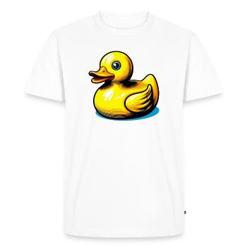 Duckling Duck Duck - Men's Premium Organic T-Shirt - white - Front - Nico (187cm)