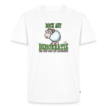 Désir de démocratie - T-shirt Premium bio Homme - blanc - Devant - Nico (187cm)