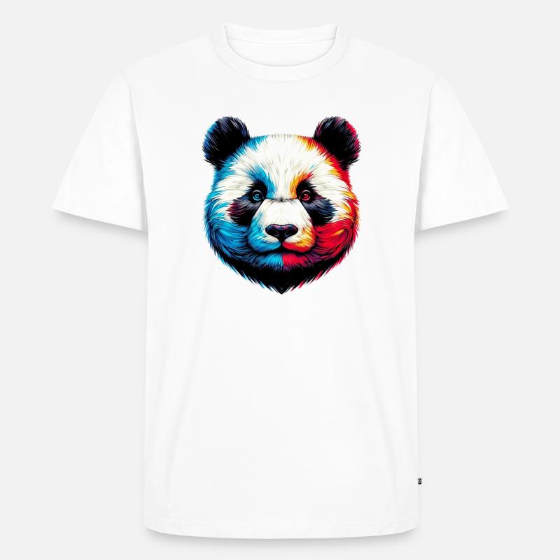 Panda - Männer Premium Bio T-Shirt - Weiß