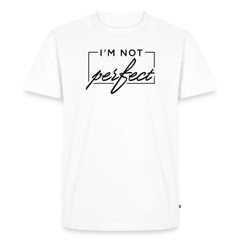 Je ne suis pas parfait - T-shirt Premium bio Homme - blanc - Devant - Nico (187cm)