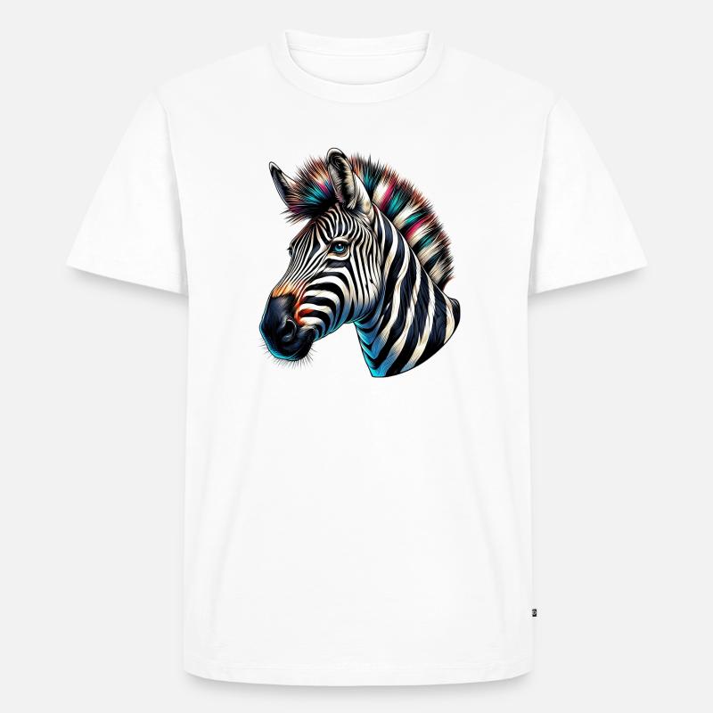 Zebra - Männer Premium Bio T-Shirt - Weiß