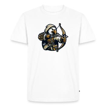 Skyward Archer: The Eagle Marksman - Men's Premium Organic T-Shirt - white - Front - Nico (187cm)