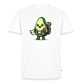 Avocat aventurier Toon - T-shirt Premium bio Homme - blanc - Devant - Nico (187cm)