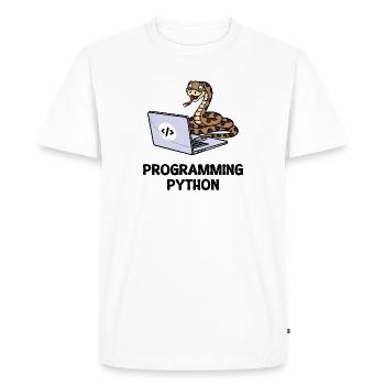 Developer Funny Sayings Programmer Computer - Men's Premium Organic T-Shirt - white - Front - Nico (187cm)