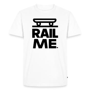 Rail - skateboard - Men's Premium Organic T-Shirt - white - Front - Nico (187cm)
