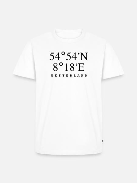 Westerland - Männer Premium Bio T-Shirt - Weiß