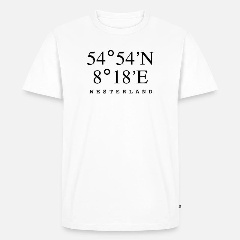 Westerland - Männer Premium Bio T-Shirt - Weiß