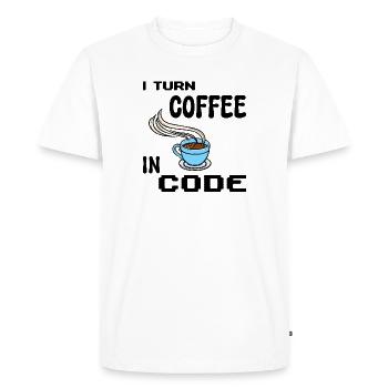 Code Programmer Scripting Statement Developer - Men's Premium Organic T-Shirt - white - Front - Nico (187cm)