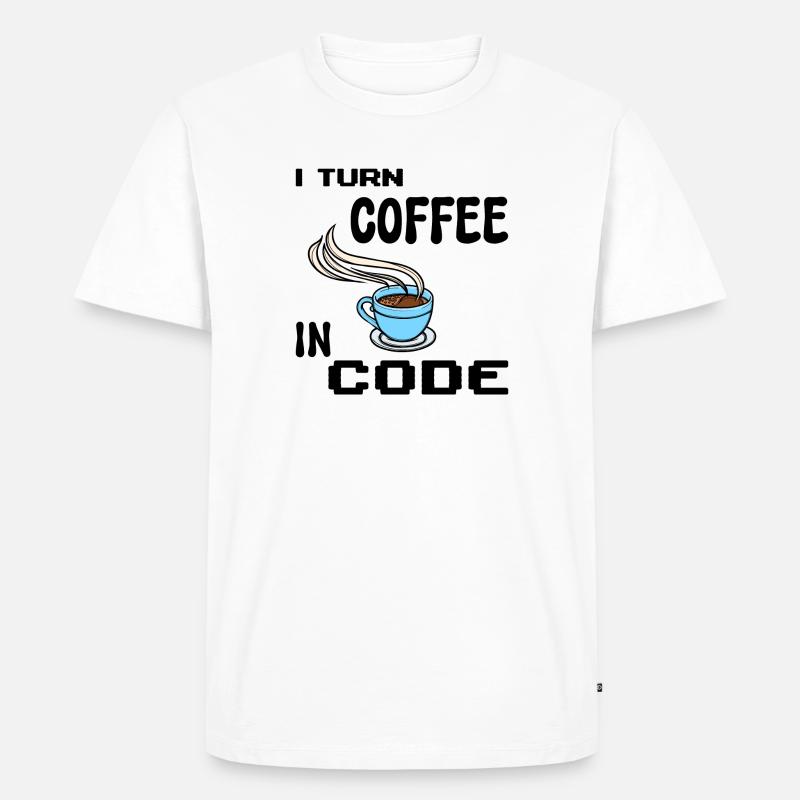Programmeur de code Scripting Statement Développeur - T-shirt Premium bio Homme - blanc