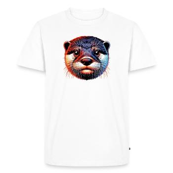 Otter - Men's Premium Organic T-Shirt - white - Front - Nico (187cm)