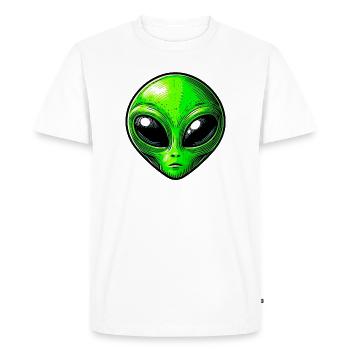 Alien extraterrestre martien - T-shirt Premium bio Homme - blanc - Devant - Nico (187cm)