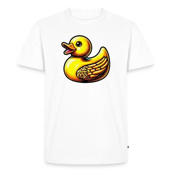 Duckling Duck Duck - Men's Premium Organic T-Shirt - white - Front - Nico (187cm)