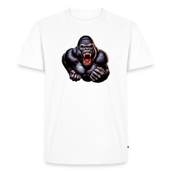 Gorille - T-shirt Premium bio Homme - blanc - Devant - Nico (187cm)