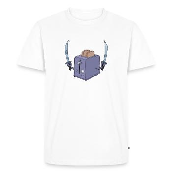 Toaster and the sword - Men's Premium Organic T-Shirt - white - Front - Nico (187cm)
