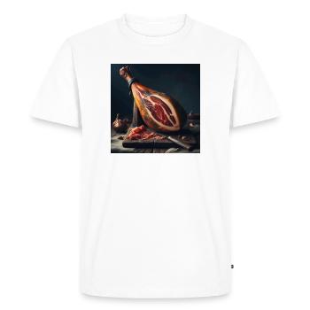 Cuisse de jambon serrano - T-shirt Premium bio Homme - blanc - Devant - Nico (187cm)